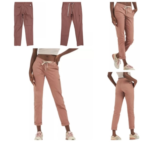 Vuori Women Ripstop Light Terracota Active Pants Size XL Drawstring and Zipper - Picture 13 of 13